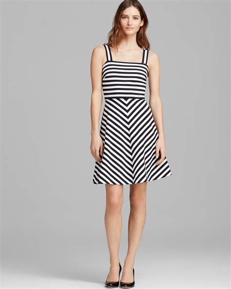 michael michael kors striped piqué dress|michael kors dresses.